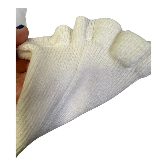 Sioni White Full Embellished Sleeves Sweater Exaggerated Sleeves XL Maximalist - Picture 5 of 16